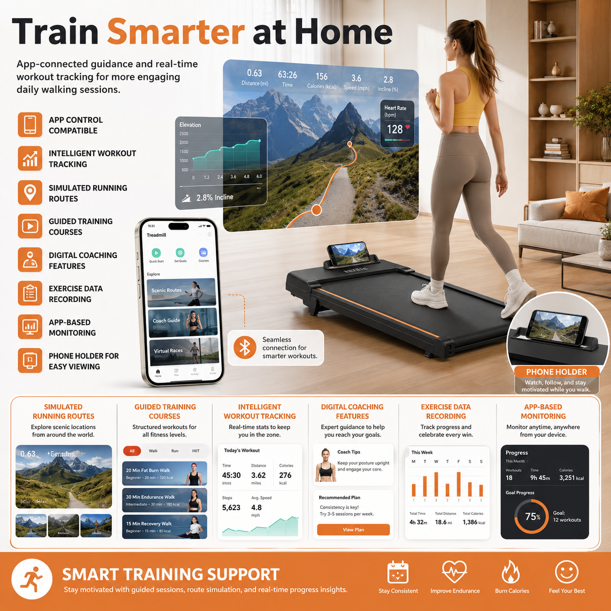 Seven-layer shock-absorbing treadmill running belt